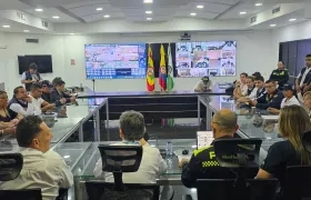Puesto de Mando de Unificado en el Comando de la Policía.