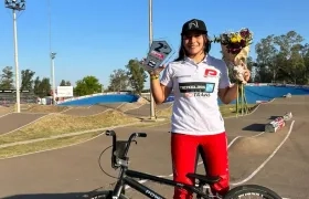 Sharid Fayad, doble medallista de plata en la Copa Mundo de BMX.