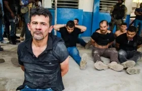 Algunos de los colombianos presos en Haití sindicados del magnicidio.
