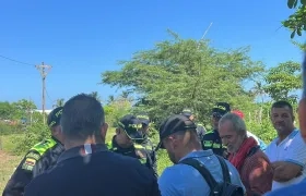 Imagen del procedimiento de desalojo que casi se ejecuta este viernes. 