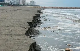 Así quedó una extensa zona de Playa 5 de Bocagrande