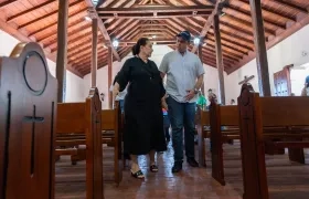 Cielo Gnecco y el Gobernador del Cesar, Andrés Meza.