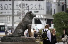 La estatua de Hachiko en Tokio.