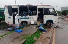 Lugar del accidente en la calle 30.