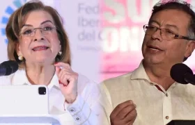 Procuradora General de la Nación, Margarita Cabello, y Gustavo Petro, Presidente de la República.