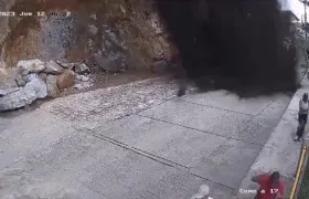 Imagen del momento del desprendimiento.