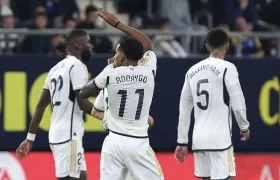 Rodrygo fue la gran figura de la noche con dos goles.