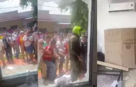 Incendio en la Registraduría en Gamarra.