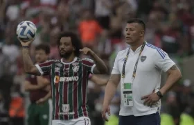 Jorge Almirón, extécnico de Boca Juniors, durante la final contra Fluminense.