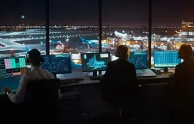 Controladores aéreos en operación/ imagen de referencia.