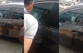 Así quedó el carro en el que se encontraba Danith Del Carmen Linero Morón.