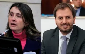 Senadora Paloma Valencia y Representante Andrés Forero, ambos del Centro Democrático.