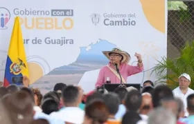 El Presidente Gustavo Petro en una de las visitas a La Guajira