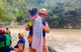 Uno de los menores rescatados en el río de Oro, Piedecuesta