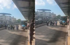 Bloqueo altura estación Buenos Aires.