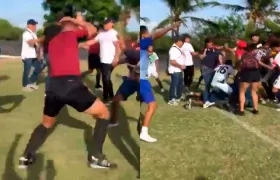 La agresión fue en un partido de la Liga del Atlántico.