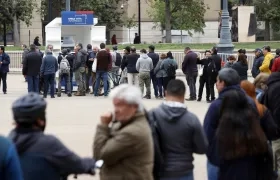 Uno de los puestos de votación en Chile.