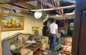 Así quedó la vivienda.