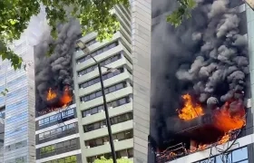 Incendio en edificio de Buenos Aires. 