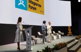 Jaime Pumarejo y Ramiro López-Ghio, representante del BID en Colombia.