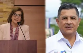 La procuradora Margarita Cabello y el alcalde de Cali, Jorge Iván Ospina.