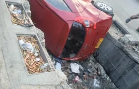 Así quedó el vehículo.