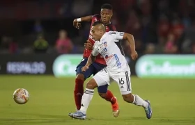 Vladimir Hernández durante el partido en el Atanasio Girardot. 