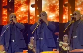 Willie Colón durante el concierto en Cali.