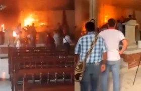 Incendio en la parroquia Nuestra Señora del Carmen