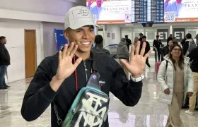 Kevin Mier a su llegada a territorio mexicano. 