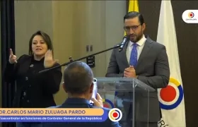 El Vicecontralor en función de Contralor General, Carlos Mario Zuluaga, en el foro sobre seguridad vial