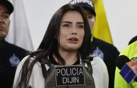 Aida Merlano, excongresista condenada, tras su deportación desde Venezuela.  