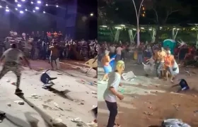 Batalla campal en Puerto Colombia.