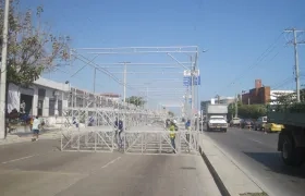 Montaje de los palcos.