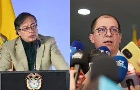 El Presidente Gustavo Petro y el fiscal Francisco Barbosa. 