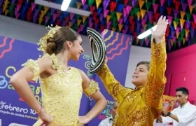 Samia Maloof y Emanuel Angulo, reyes infantiles del Carnaval de Barranquilla. 