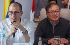 El fiscal General Francisco Barbosa y el presidente Gustavo Petro