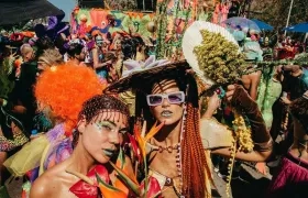 'La Puntica no má', en la Batalla de Flores 2023 bajo la consigna 'Floréame la Pepita’'. Ese día desfilaron despues de 6 p.m.