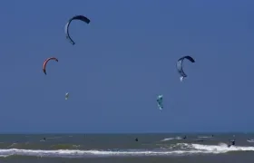 La Copa del Mundo de Kitesurf se realizó durante dos años consecutivos en Salinas del Rey. 