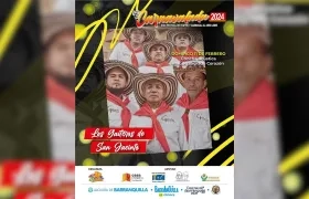 Gaiteros de San Jacinto en la Carnavalada 2024.