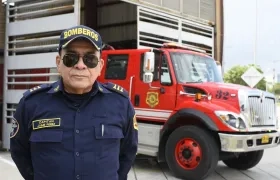 Capitán Jaime Pérez, comandante del Cuerpo de Bomberos.