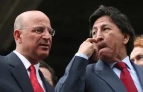 El expresidente peruano Alejandro Toledo y su asesor  Avraham Dan On. 