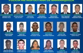 Cartel de los más buscados por homicidio. 