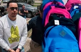 Jorge Eliecer Díaz Collazos, alias ‘Castor’, y los kits escolares.