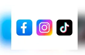 Logos de Facebook, Instagram y Tik tok.