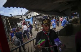 Migrantes en el Darién.
