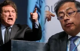 El presidente de Argentina, Javier Milei, y su colega de Colombia, Gustavo Petro