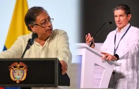 El Jefe de Estado, Gustavo Petro, y el presidente de Fedegan, José Félix Lafaurie