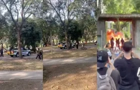 Robo de patrulla de la Policía en la Universidad de Antioquia. 