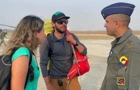 Santiago Aparicio después de su rescate.